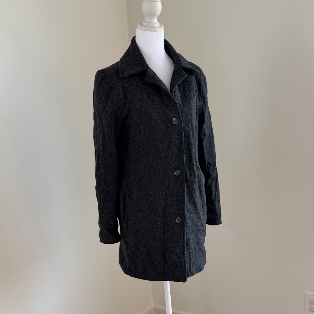 Banana Republic Wool Blend Charcoal Coat
